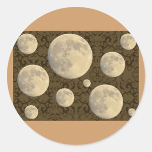 Full Moon Coordinating Items Classic Round Sticker