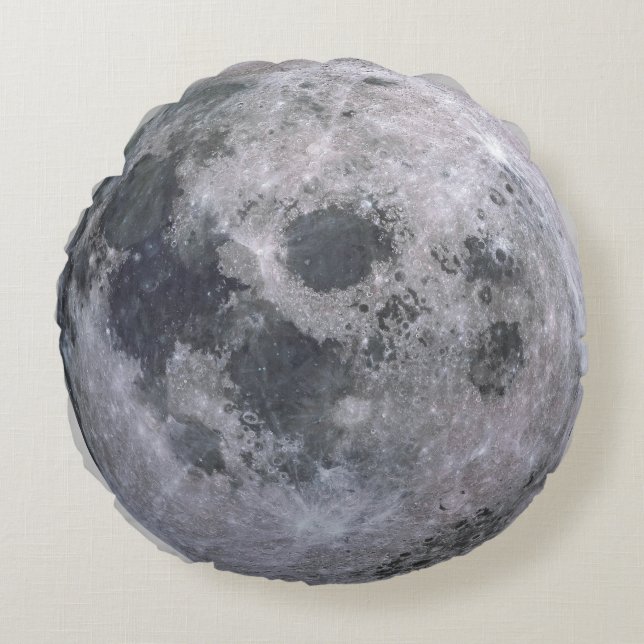 FULL MOON Custom Round Throw Pillow (Front)