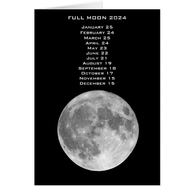 Full Moon Dates  2024 Europe Date (Front)