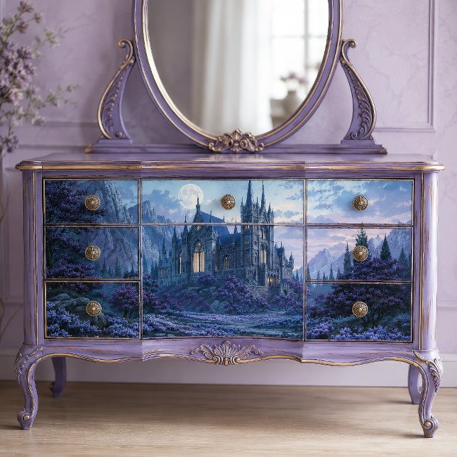 Full Moon Ethereal Gothic Cathedral Decoupage Tissue Paper (Creator Uploaded)