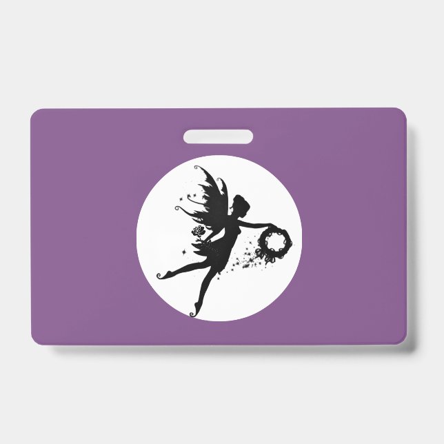 Full Moon Fairies Plastic Badge - Horizontal ID Badge (Front)