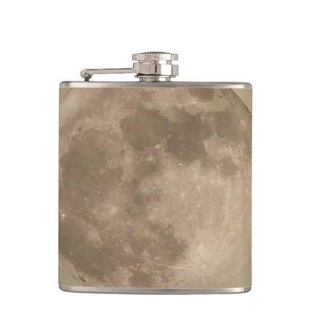 Full Moon Flask Personalised Moon Flask Moon Gifts (Front)