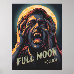 Full Moon Follies   Werewolf Poster