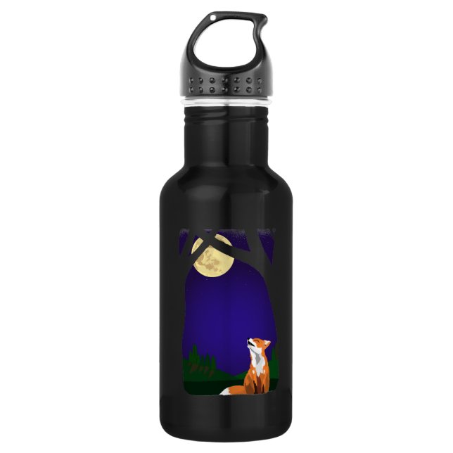 Full moon fox 532 ml water bottle (Front)