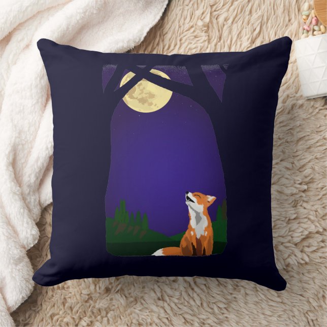 Full moon fox cushion (Blanket)