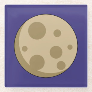 Full Moon Glass Coaster
