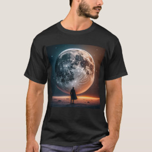 Full Moon Greets Lone Traveler T-Shirt
