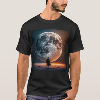 Full Moon Greets Lone Traveller T-Shirt
