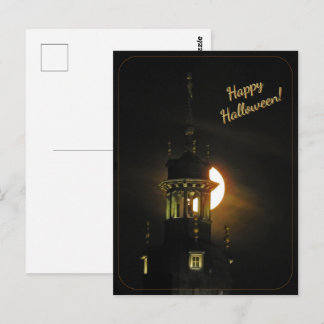 Full Moon Halloween in Mons, Belgium Postcard