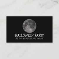 Full Moon, Halloween Party Invitation