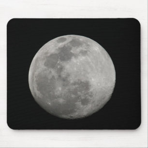 Full moon in black and white. Credit as: Arthur Mouse Pad