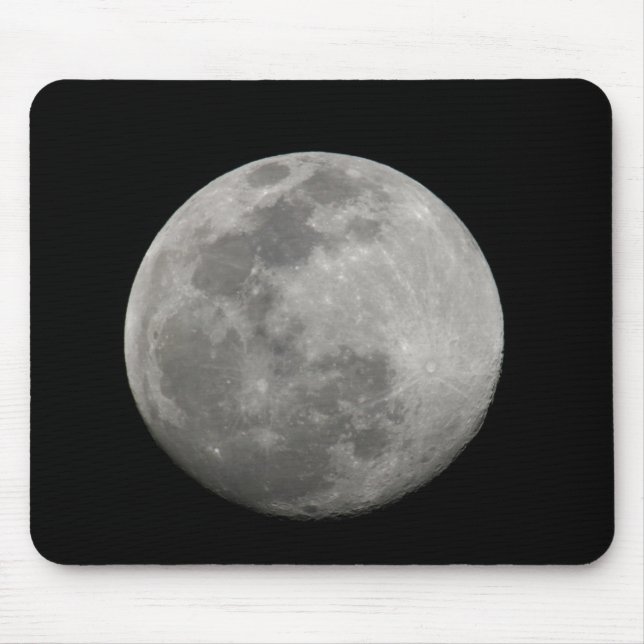 Full moon in black and white. Credit as: Arthur Mouse Pad (Front)