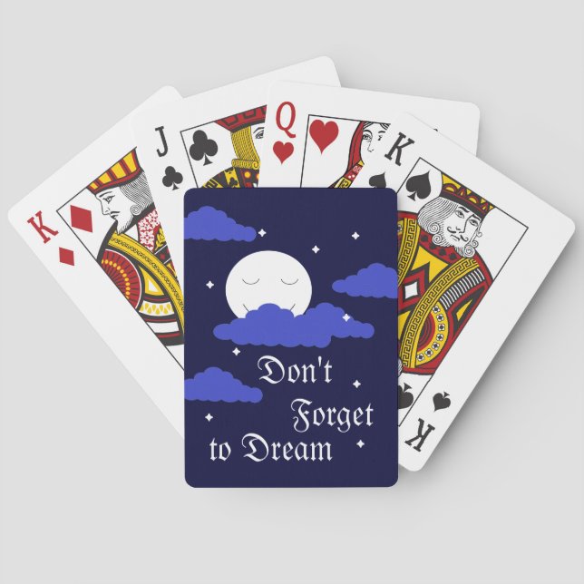 Full Moon in Starry Sky Playing Cards (Back)
