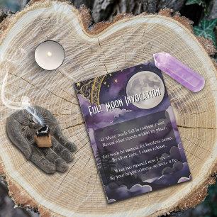 Full Moon Invocation Pagan Prayer Pocket Card