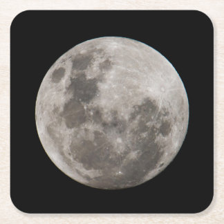 Full Moon | Johannesburg South Africa Square Paper Coaster