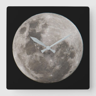 Full Moon   Johannesburg South Africa Square Wall Clock