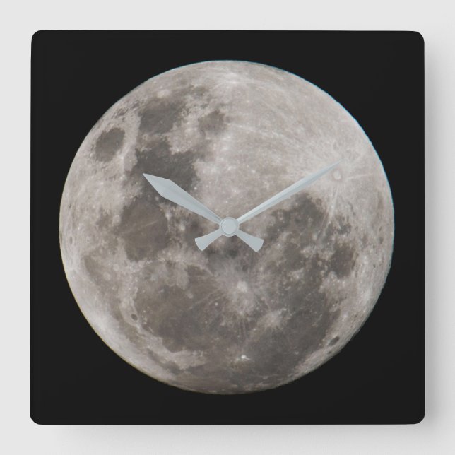 Full Moon | Johannesburg South Africa Square Wall Clock (Front)