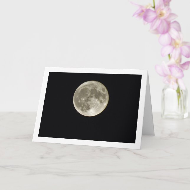 Full Moon Landscape Card (Orchid)