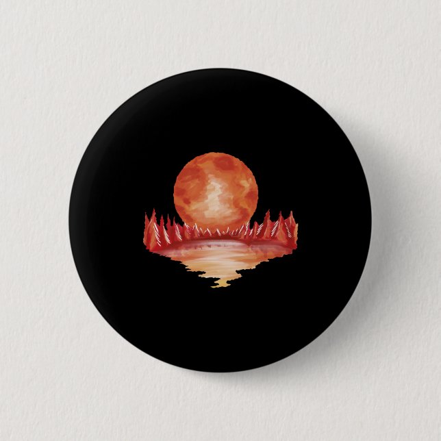Full Moon Lover 6 Cm Round Badge (Front)