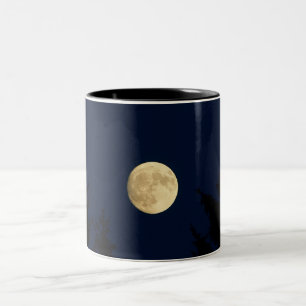 Full Moon Midnight Blue Two-Tone Mug - Celestial L