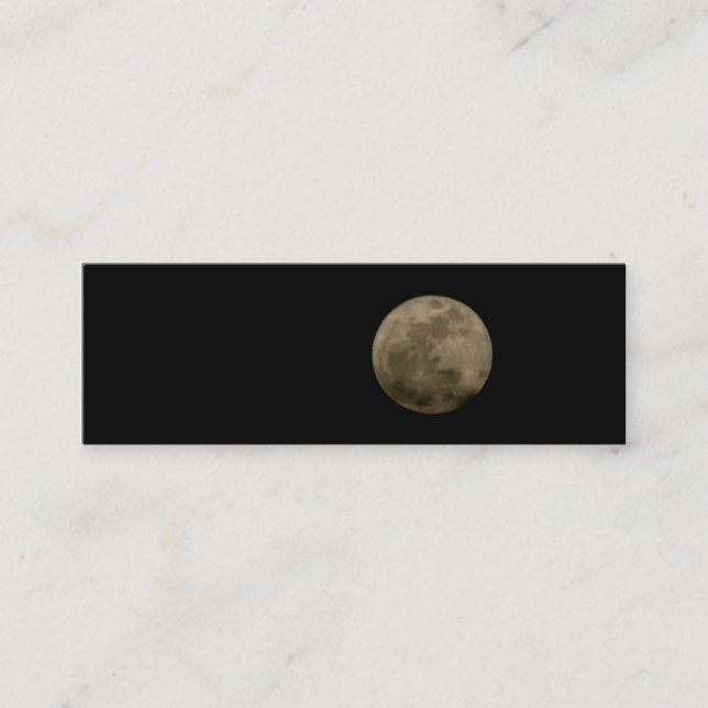 Full Moon Mini Bookmark Business Card (Front)