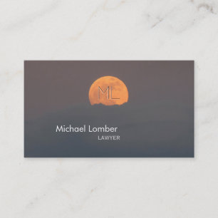 Full Moon Monogram Business Profile Card