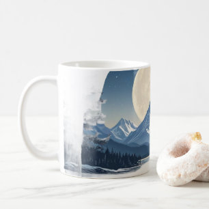 Full Moon Mountain Landscape Sweatshirt Coffee Mug