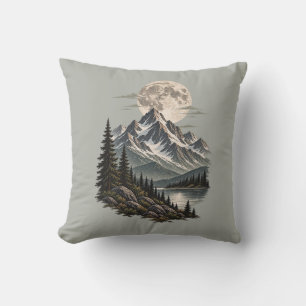 Full Moon Mountain Wilderness Cushion