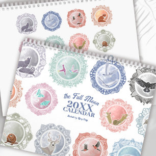Full Moon Names Any Year Illustrated Art Calendar