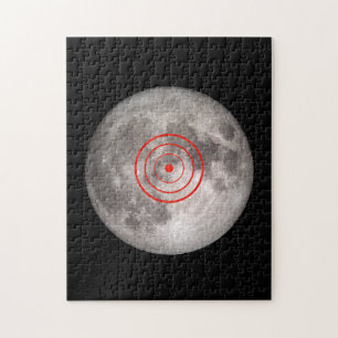 Full moon NASA image target practice spoof Jigsaw Puzzle