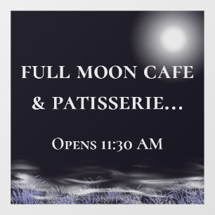 Full Moon Nature Removable Vinyl Window Cling