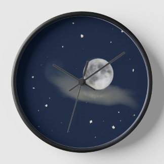 Full moon night clock
