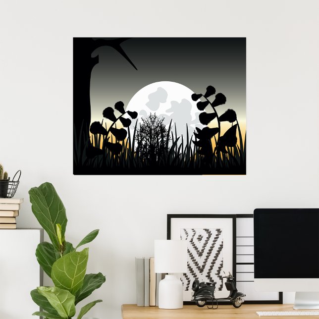 Full Moon Night Landscape Poster (Creator Uploaded)