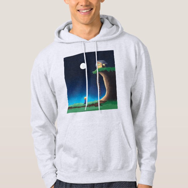 Full Moon Night Sky  Hoodie (Front)