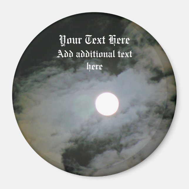 Full Moon Night Sky Personalised Magnet (Front)