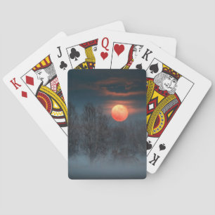 Full Moon   November in Scalenghe, Italy Playing Cards