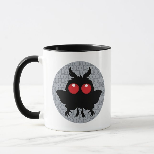 Full Moon Of Doom Cute Mothman Cryptid Mug (Left)