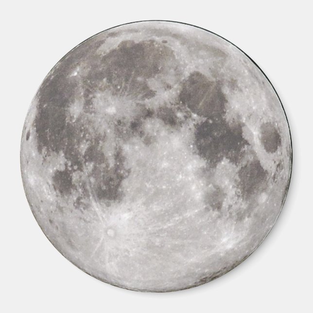 Full Moon on black sky Magnet (Front)