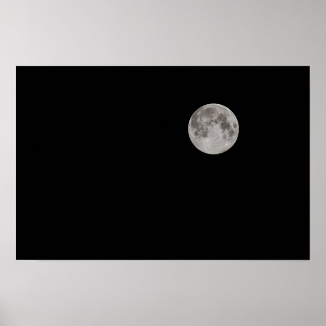 Full moon on dark sky poster (Front)
