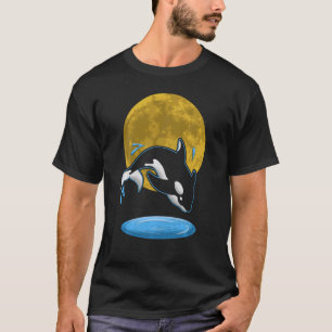 Full Moon Orca Animal Moonlight Killer Whale Swea T-Shirt