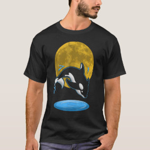 Full Moon Orca Animal   Moonlight Killer Whale T-Shirt