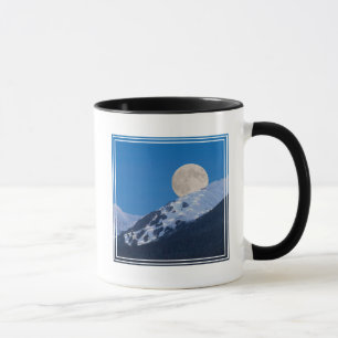 Full Moon Over Alyeska Ski Resort, Alaska Mug