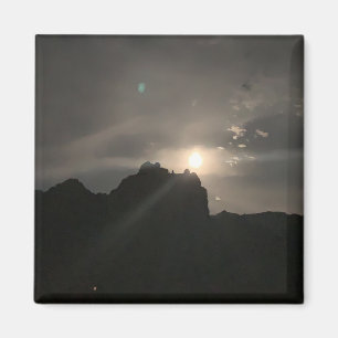 Full Moon over Cathedral Rock with Orb Sedona Magnet