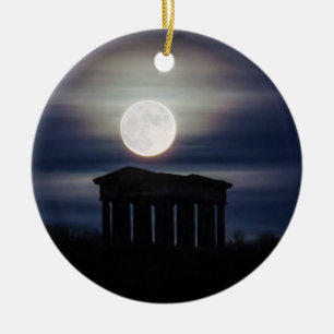 Full Moon over Penshaw Monument Ornament