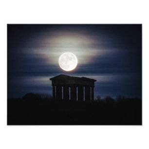 Full Moon over Penshaw Monument Poster/Print Photo Print