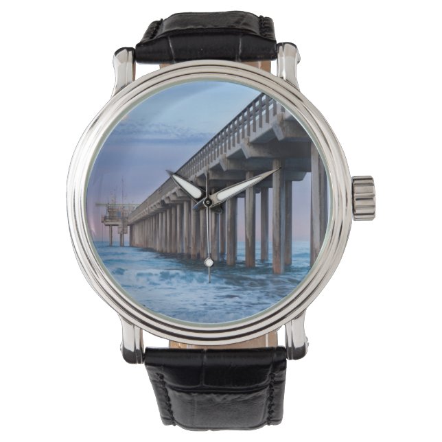 Full moon over pier, California Watch (Front)