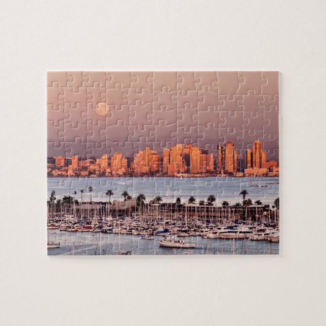 Full Moon over San Diego Jigsaw Puzzle (Horizontal)