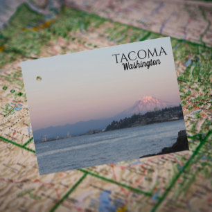 Full Moon Over Tacoma, Washington Travel Postcard