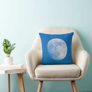 Full Moon Over The City Of Montreal Cushion