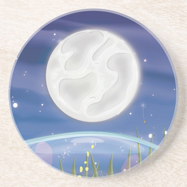 Full Moon over the Pond Coaster (Front)